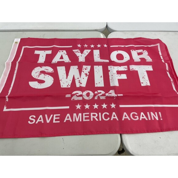 Taylor Swift Flag 2x3 Pink 2024 Save America Again NEW - Picture 1 of 2